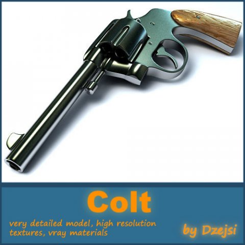 colt Model 3D .c4d .max .obj .3ds .fbx .stl .blend 