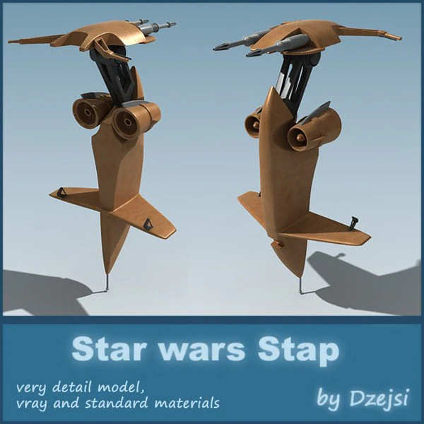 starwars stap 3D Model .c4d .max .obj .3ds .fbx .stl .blend