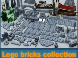 lego bricks collection 3D Model