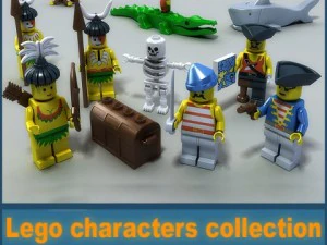 colecci&oacute;n de personajes de lego Modelo 3D