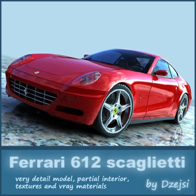 ferrari 612 scaglietti 3D-Modell .c4d .max .obj .3ds .fbx .stl .blend 