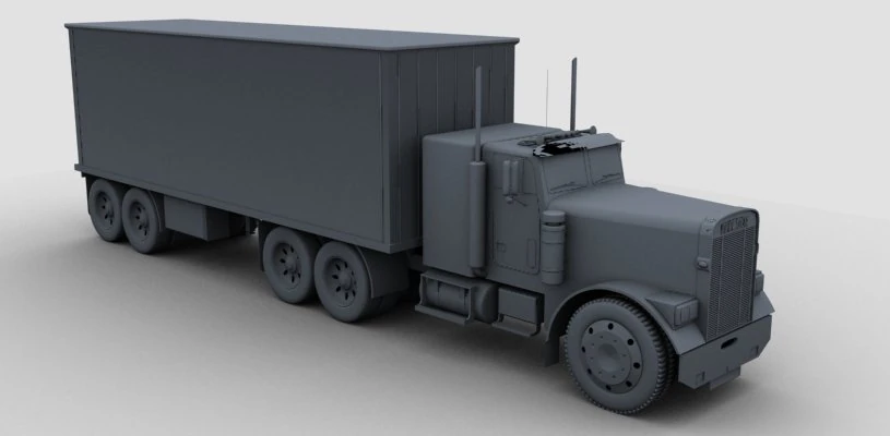 truck 3D Model .c4d .max .obj .3ds .fbx .stl .blend 