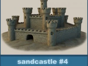 castelo de areia 4 Modelo 3D