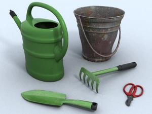 coisas de jardim Modelo 3D