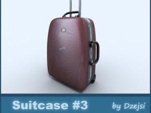 travel suitcase 3 3D 模型