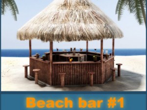 beach bar 1 Modelo 3D