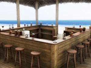 beach bar 2 3D Model