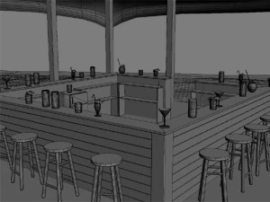 beach bar 2 3D Model