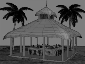 beach bar 2 3D Model