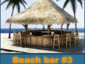 beach bar 3 Model 3D