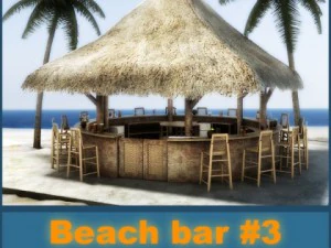 beach bar 3 3D Model