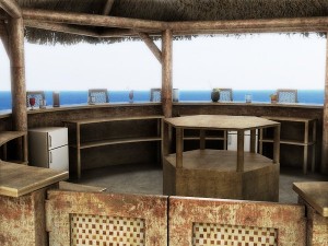 beach bar 3 3D Model