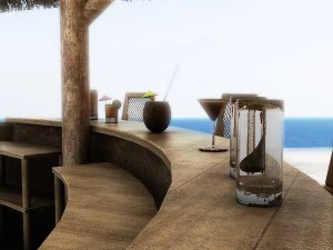 beach bar 3 3D Model