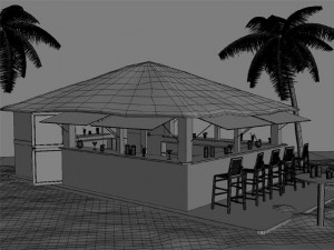 beach bar 4 3D Модель