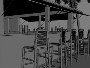 beach bar 4 3D Model