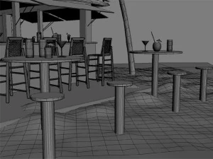 beach bar 4 3D Model