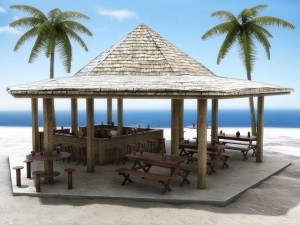 beach bar 5 3D Model