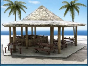 beach bar 5 3D Model