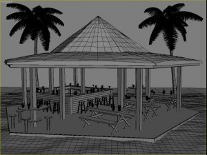 beach bar 5 3D Model