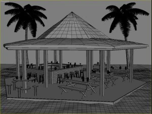 beach bar 5 3D Model