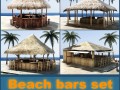 beach bars set 3D-Modell