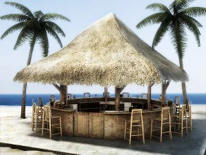 beach bars set 3D Model