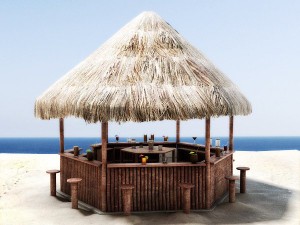 beach bars set 3D Модель