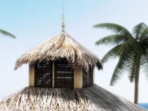 beach bars set 3D Модель