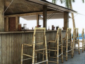 beach bars set 3D Модель
