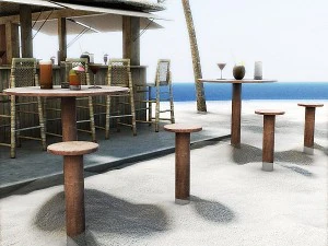 beach bars set 3D Model
