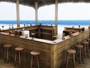 beach bars set 3D Model