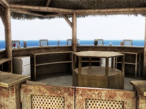 beach bars set 3D Модель
