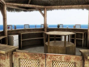 beach bars set 3D Model
