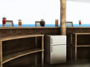 beach bars set 3D Model