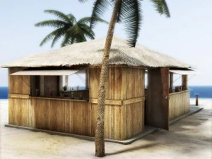 beach bars set 3D Model