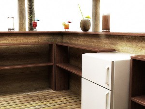 beach bars set 3D Модель