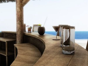 beach bars set 3D Model