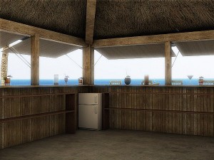 beach bars set 3D Модель