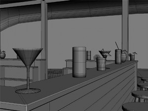 beach bars set 3D Модель