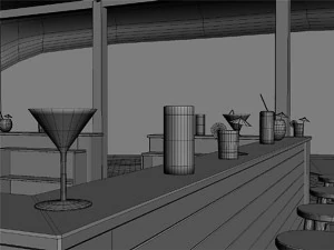 beach bars set 3D Model
