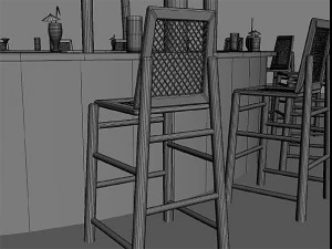 beach bars set 3D Model