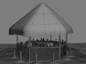 beach bars set 3D Model
