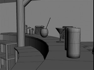 beach bars set 3D Модель