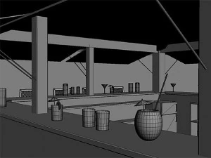 beach bars set 3D Model
