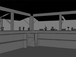 beach bars set 3D Model