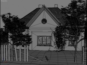 ruined house with garden Modelo 3D