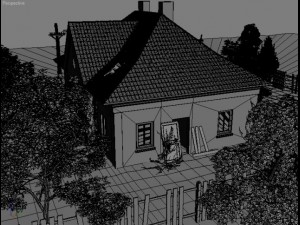 ruined house with garden Modelo 3D
