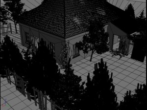 ruined house with garden Modelo 3D