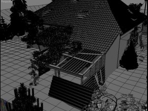 ruined house with garden Modelo 3D