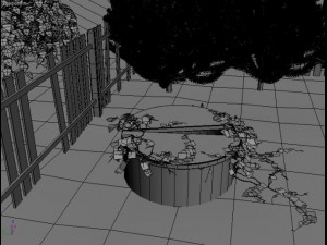 ruined house with garden Modelo 3D